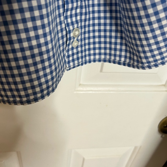 🌟3 for $25🌟 L. L.Bean Blue Casual Button Down Fit XXL Shirt with Gingham Pattern - Picture 4 of 7